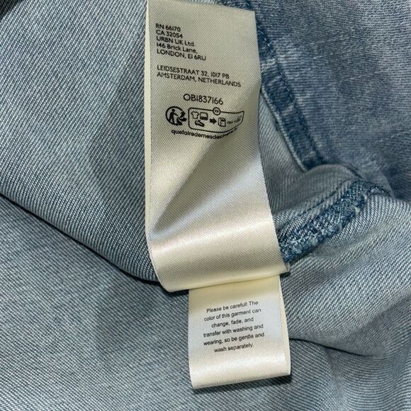 Free people tell me about it midi dress open back soft denim boho 90s size 8 new - Picture 6 of 11